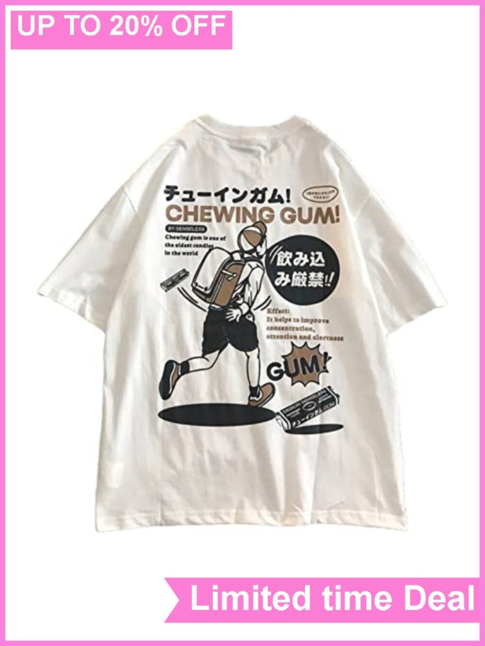 HNERUE Japanese Anime Graphic T-Shirt Y2K Harajuku Polyester Short Sleeve